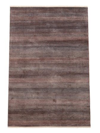 Grass Teppe Moderne Mørk Rød/Svart (Ull, India)