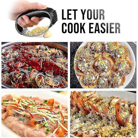 Hvitløkspresse. Oppgrader hvitløkshakker i rustfritt stål Hvitløkspresse Rocker