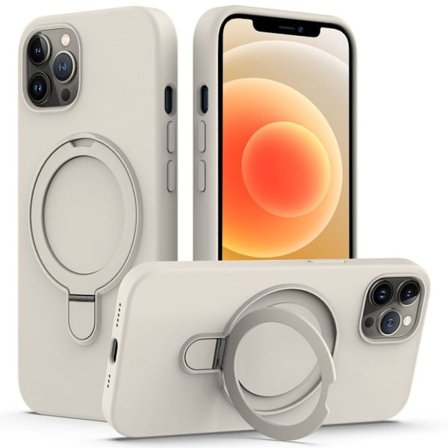 iPhone 12/12 Pro MagSafe Case with Stand – Antique White