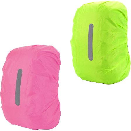 Kaksiosainen vedenpitävä repun suojus - 30–40 litraa - Pinkki ja vihreä - Koko M