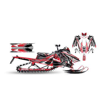 Dekalkit SweTown Skrex Röd - Polaris Axys 850 Pro RMK 163 2019-2019