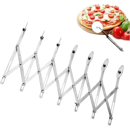 7 Hjul Pizza Kutter, Kutte Pizza Roulette, 24.5*5.5*7.3cm