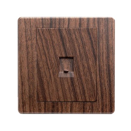 Retro Vippebryter Stikkontakt Panel Trefarge Lysbryter Lan-port Datamaskin Telefon TV Vegg Strømbryter Stikkontakt