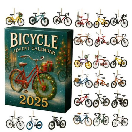 2025 Jul- och adventskalendergåva - Adventskalender med cykeltema, överraskningsgåva i blindbox
