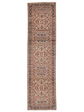 Lillian Rug Hand Knotted 81X303 Runner Brown/Beige Persia