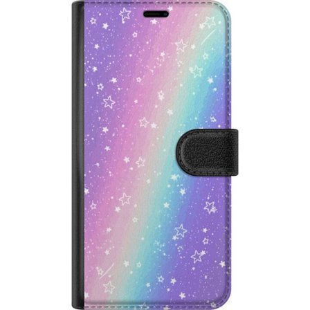 Kompatibelt Lommeboketui til OnePlus 13 Rainbow-farget pastellbakgrunn med hvite stjerner og gnistrende prikker i myk overgang