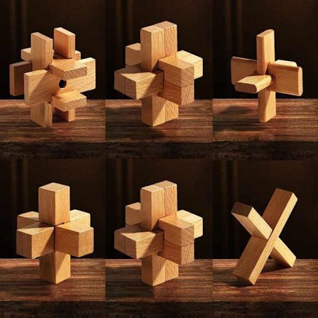 Aivojumppa Puinen Palapeli Vaikeustaso 1