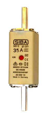 SIBA 2000213.250 Kahvasulake NH0, gL/gG 250 A, Sähkön jakelu & virrantuotto