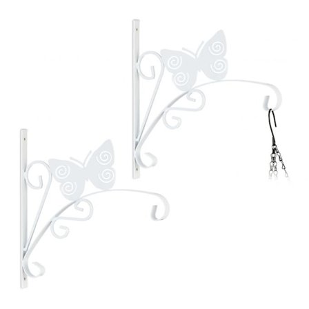 2x Hållare för upphängning av korg med fjäril