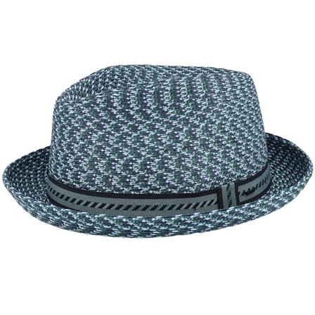 Bailey - Bleu straw Chapeau - Mannes Midnight Blue Straw Hat @ Hatstore