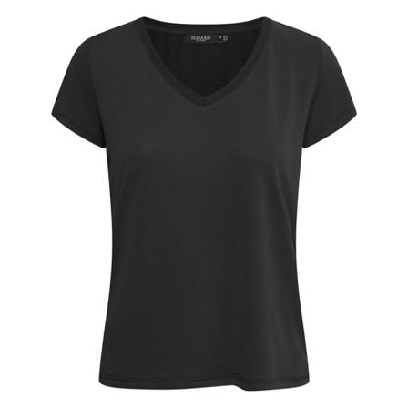 Soaked in Luxury SLColumbine V-neck T-shirt Sort, Dame T-shirts