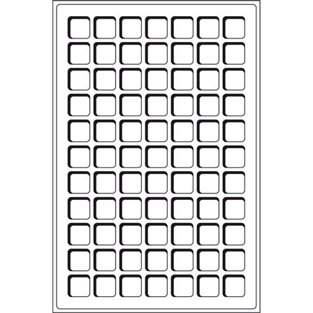 Møntindsats til kuffert - Blå - 77 inddelinger