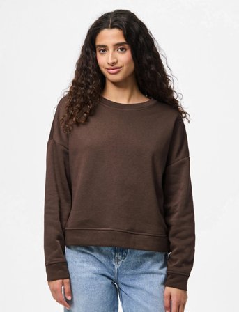 Pieces Pcchilli Ls Sweat Noos Bc - Brown - XL