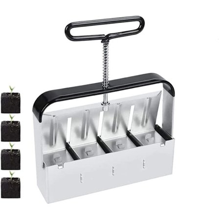 Håndholdt komprimeringsværktøj til have, jordkomprimeringsmaskine, 2 tommer blok jord med skridsikkert håndtag, komprimeringsmaskine til frøplanter 