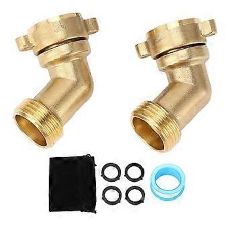 RV Vattenslang Vinkel Utrymmesbesparande Robust RV Dricksvattenslang Adapter Anslutning för Husbil Husvagn Släpvagn Marin 45 Grader +45 Grader