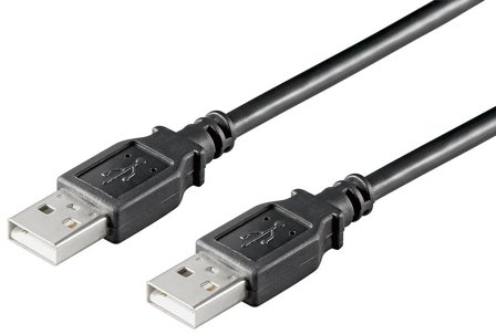 MicroConnect USB2.0 A-A 3M M-M, BLACK