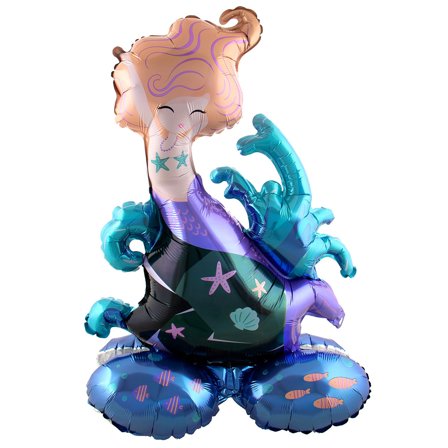 Folieballon Havfrue Stående 55 x 80 cm