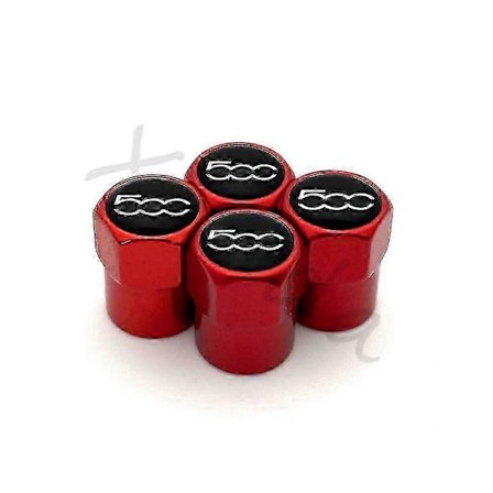 4 st Aluminiumlegering Bil Hjul Däck Ventilkåpor Luftdäck Ventilskaft Skydd Fodral Pluggar Lufttäta För Fiat 500 2007-2015 Styling Tillbehör-