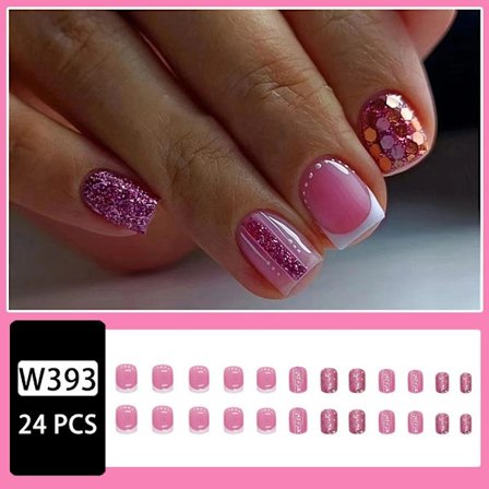 French Fake Nails False Nail W393 W393