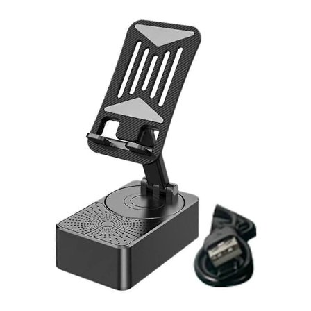 3-i-1 Mobiltelefonholder Bærbar Foldbar Mobiltelefonholder Med Bluetooth-højtaler Mobiltelefonopladning
