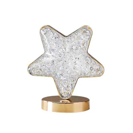 Akryylinen Tähti Yövalo Tunnelmavalaisin 3 Väriä Metalli Usb Ladattava Kulta Olohuone Kosketusanturi Makuuhuone Virallinen