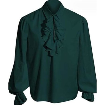 Herrar Victorian Ruffled Långärmad Skjorta