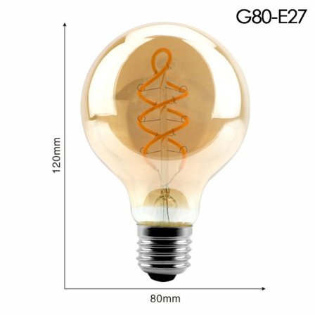 Vintage retro pære glødetråd G80-E27 G80-E27