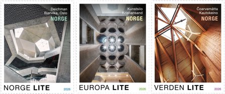 Norge - Arkitektur - Postfrisk sæt 3v