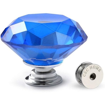 IC 10 ST Diamant Kristallglas Draghandtag Skåp Knoppar Skåp Lådor Skåp Byrå Bokhylla Garderob 40mm