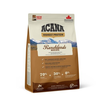 Acana Cane Ranchlands Highest Protein Crocchette Manzo e Agnello