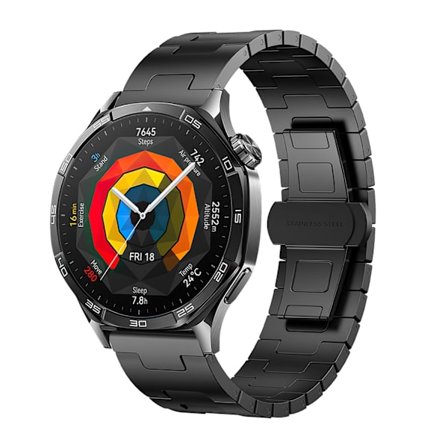 Titaaninen kellon ranneke 22 mm älykellolle Butterfly Clasp (DLC-suojaus)