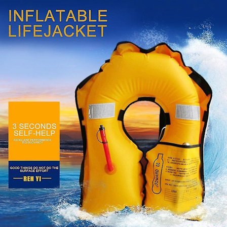 Voksen Oppustelig Redningsvest 150N Vandsportsgrene