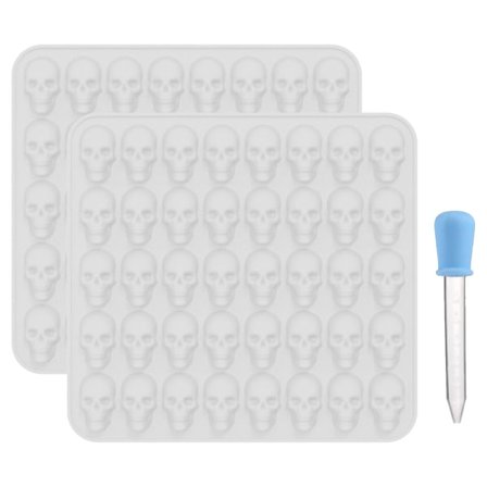 IC 3D Skalle Isformar, BPA-fri Silikon Isbitar Form bricka med style 2