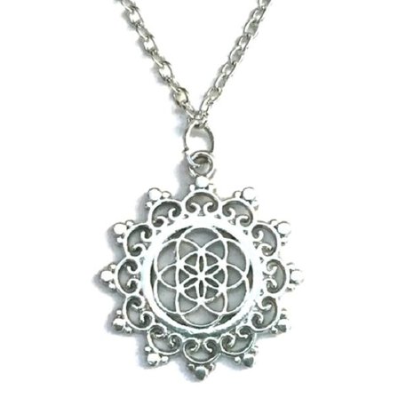 Halsband Mandala Blomma Buddhism Yoga Seed of life
