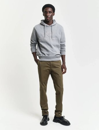 GANT Slim Twill Chinos - Khaki green - 36 x 36