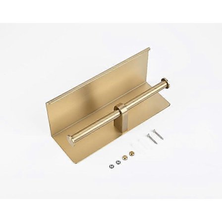 Dubbel toalettpappershållare, med hylla, kommersiell toalettpappersdispenser, väggmonterad, med mobiltelefonförvaringshållare, aluminium, superstor - 