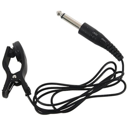 Svart Akustisk Klips-på Pickup Piezo Kontaktmikrofon