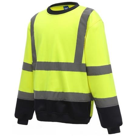 Yoko Hi-Vis Sweatshirt för män S Gul/Marinblå Yellow/Navy S