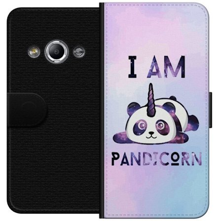 Kompatibel Tegnebogsetui til Samsung Galaxy Xcover 3 Jeg er pandicorn sød panda enhjørning illustration med galaksemotiv sød kawaii design