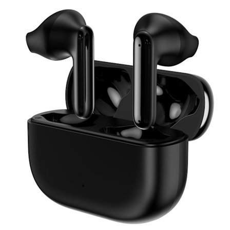 Hörapparat för seniorer, in-ear högtalare med laddningsetui (Svart)