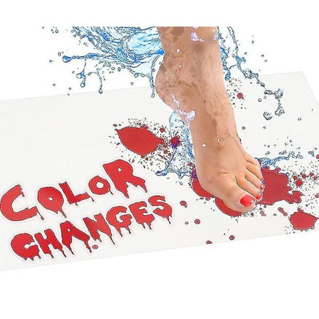 Farveskiftende Bademåtte Halloween Fodmåtte Blodig Badeværelse Farveskiftende Gulvmåtte (LGL)