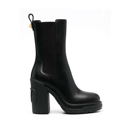 Valentino Garavani Heeled Laarzen , Zwart , Dames , Maat: 39 EU Enkellaarsjes