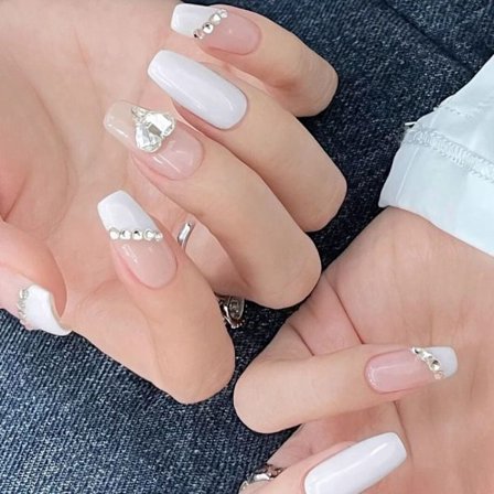 Falske negler lange franske 3 3