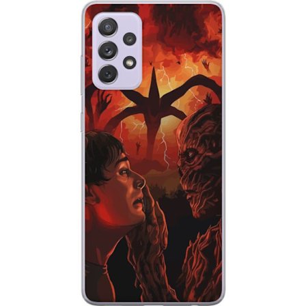 Yhteensopiva Puhelinkuori Samsung Galaxy A52s 5G Satumaista moskeijaa pastelliväreillä, roikkuvilla lyhdyillä, tähdillä ja puolikuulla pilvien jo