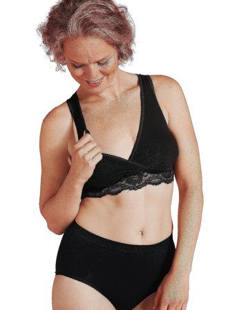 Carriwell Crossover Sleeping & Nursing Bra - Black - XL