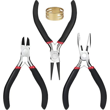 Korupihdit 3 kpl pihdit sarja musta korujen valmistus työkalut kanssa hyppy rengas avaaja käsityö pihdit korujen valmistukseen helmikirjontaan ja 