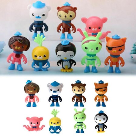 Børnegaver 8stk/sæt The Octonauts Figurer Octo Crew Pack Legesæt Actionfigur Dukke Legetøj Dekoration