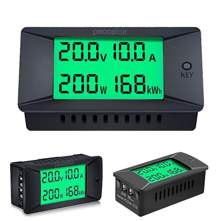 Dc 0-300v 300a Lcd Digital Voltmeter Ammeter Spenning Amp Effekt Panel Metersett [DB]