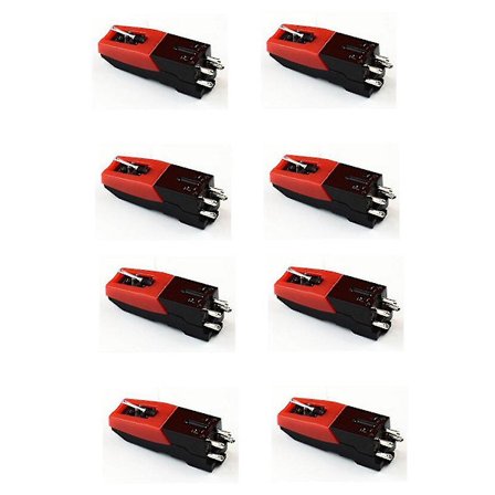 8 st Aluminium Skivspelare Diamantstylusnål för LP-skivspelare Phono Keramisk Patron