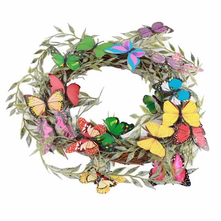 Kunstig krans for inngangsdør, vegg, tre, fest, butikkvindusdekorasjon